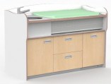 Tangara commode 180 cm met meeliftende spoelbak en mengkraan en 2 laden